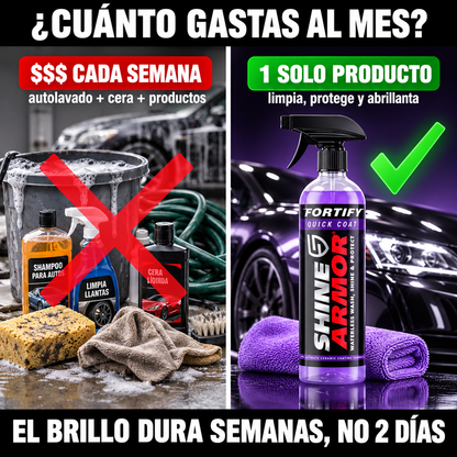Spray Cerámico 3 en 1 | Brillo de Auto Nuevo en 5 Minutos