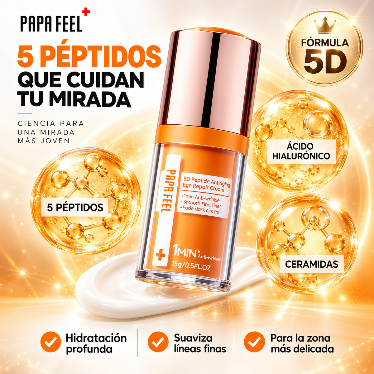 Papa Feel™ | Crema Antiarrugas Para Contorno de Ojos