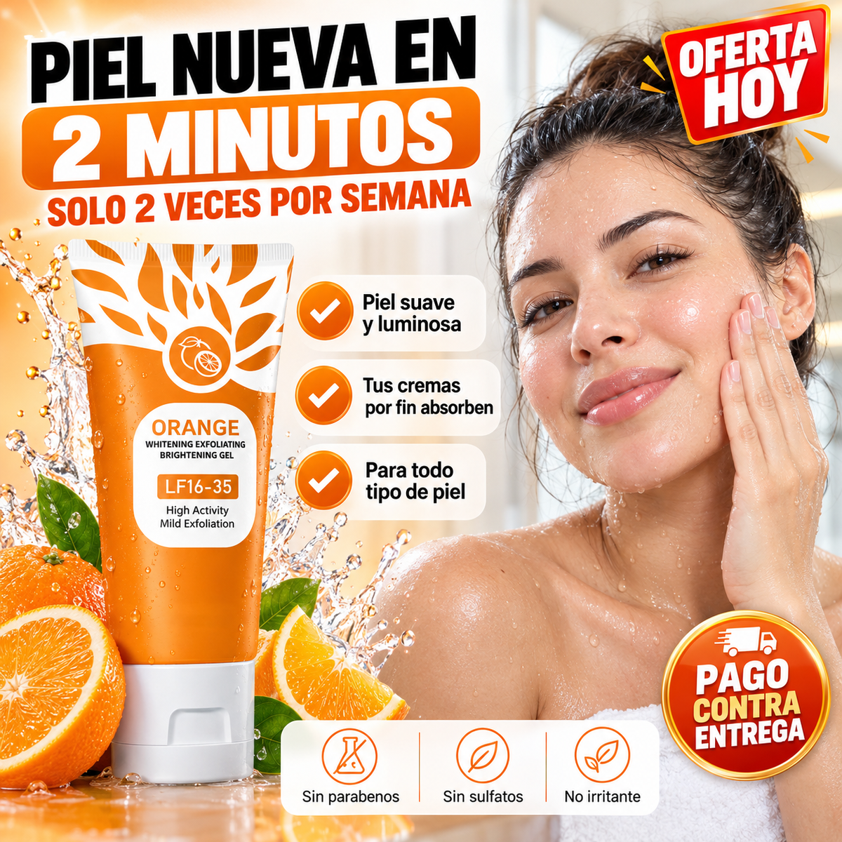 Gel Exfoliante de Naranja | Piel Luminosa Desde el Primer Uso